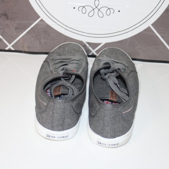 4b EC MENS BEN SHERMAN SNEAKERS - 13 - GREY - Picture 4 of 7